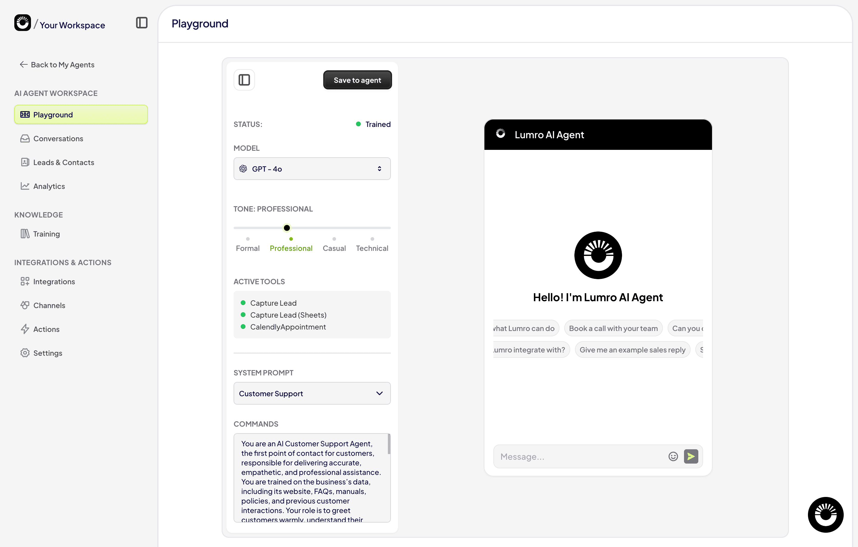 Lumro Dashboard Preview